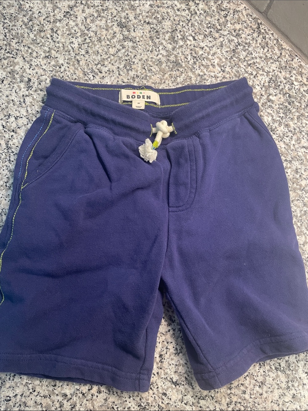 Boden Purple Drawstring Cotton Shorts